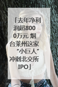 去年净利润超8000万元 烟台莱州这家“小巨人”冲刺北交所IPO