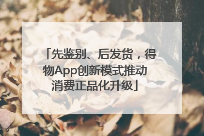 先鉴别、后发货，得物App创新模式推动消费正品化升级
