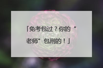 免考包过？你的“老师”包刑的！