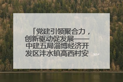 党建引领聚合力，创新驱动促发展——中建五局淄博经济开发区沣水镇高西村安置项目建设纪实