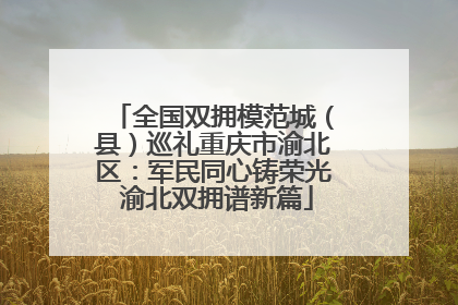 全国双拥模范城（县）巡礼重庆市渝北区：军民同心铸荣光 渝北双拥谱新篇