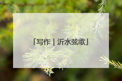 写作｜沂水弦歌