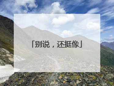 别说，还挺像