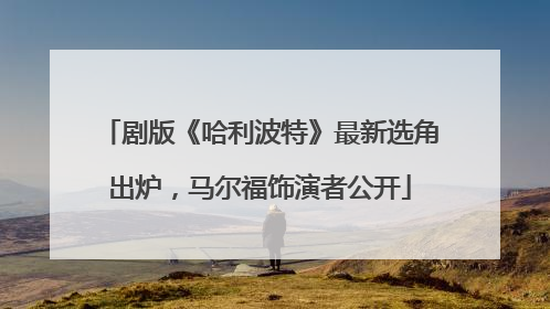 剧版《哈利波特》最新选角出炉，马尔福饰演者公开