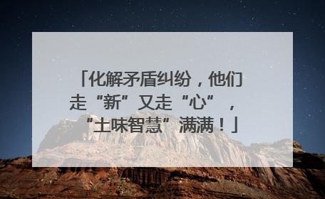 化解矛盾纠纷，他们走“新”又走“心”，“土味智慧”满满！