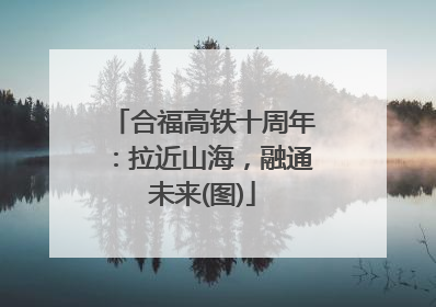 合福高铁十周年：拉近山海，融通未来(图)
