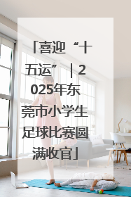 喜迎“十五运”｜2025年东莞市小学生足球比赛圆满收官
