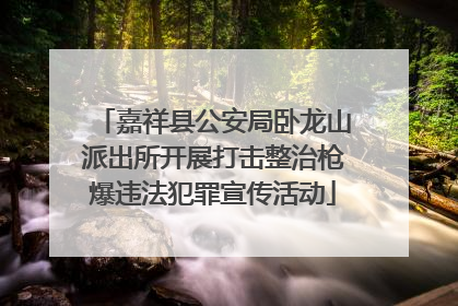 嘉祥县公安局卧龙山派出所开展打击整治枪爆违法犯罪宣传活动