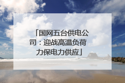 国网五台供电公司：迎战高温负荷 力保电力供应