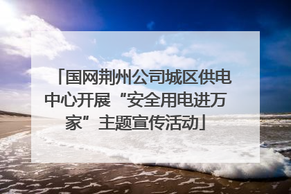 国网荆州公司城区供电中心开展“安全用电进万家”主题宣传活动