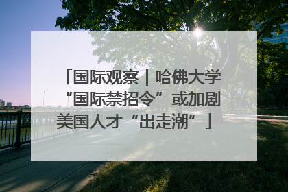 国际观察｜哈佛大学“国际禁招令”或加剧美国人才“出走潮”