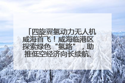 四旋翼氢动力无人机威海首飞！威海临港区探索绿色“氢路”，助推低空经济向长续航、大载重“进化”