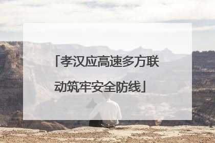 孝汉应高速多方联动筑牢安全防线