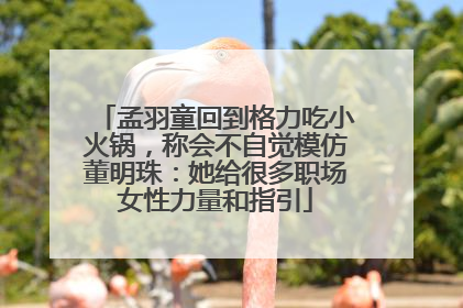 孟羽童回到格力吃小火锅，称会不自觉模仿董明珠：她给很多职场女性力量和指引