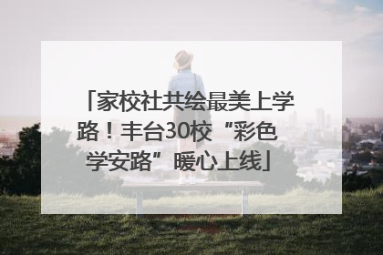 家校社共绘最美上学路！丰台30校“彩色学安路”暖心上线