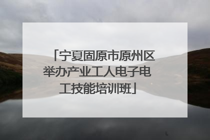 宁夏固原市原州区举办产业工人电子电工技能培训班