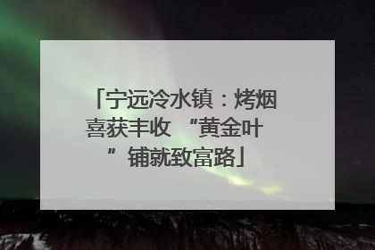 宁远冷水镇：烤烟喜获丰收 “黄金叶”铺就致富路
