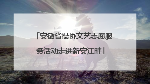 安徽省摄协文艺志愿服务活动走进新安江畔