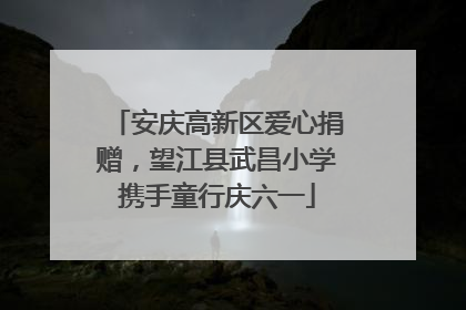 安庆高新区爱心捐赠，望江县武昌小学携手童行庆六一