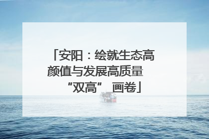 安阳：绘就生态高颜值与发展高质量 “双高” 画卷