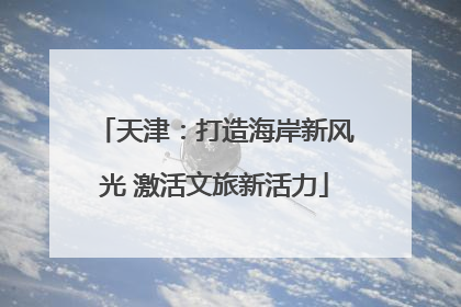 天津：打造海岸新风光 激活文旅新活力