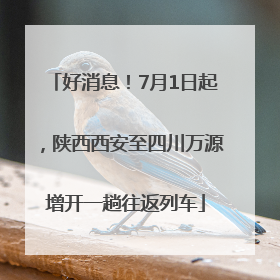 好消息！7月1日起，陕西西安至四川万源增开一趟往返列车