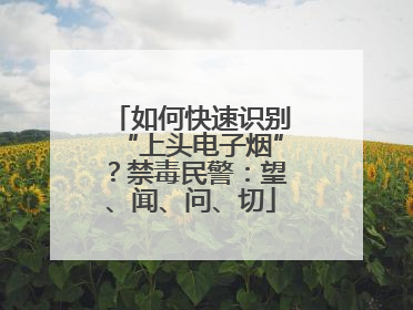 如何快速识别“上头电子烟”？禁毒民警：望、闻、问、切