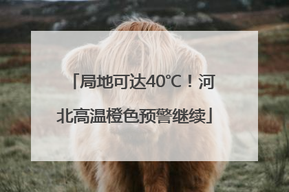 局地可达40℃！河北高温橙色预警继续