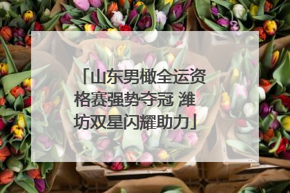 山东男橄全运资格赛强势夺冠 潍坊双星闪耀助力