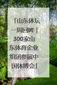 山东体坛一周回眸｜300家山东体育企业组团参展中国体博会