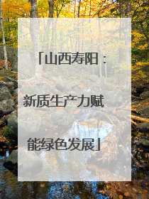 山西寿阳：新质生产力赋能绿色发展