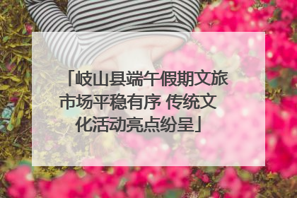 岐山县端午假期文旅市场平稳有序 传统文化活动亮点纷呈