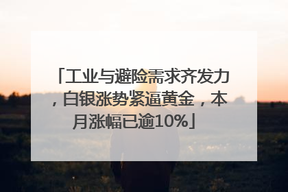 工业与避险需求齐发力，白银涨势紧逼黄金，本月涨幅已逾10%