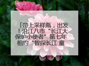 带上采样瓶，出发！沿江八市“长江大保护小使者”第七年相约“智探长江 童心护绿 ”