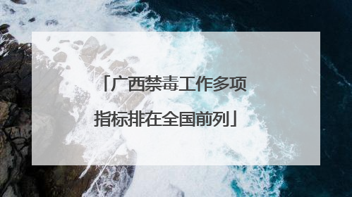 广西禁毒工作多项指标排在全国前列