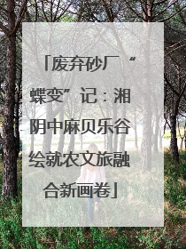废弃砂厂“蝶变”记：湘阴中麻贝乐谷绘就农文旅融合新画卷