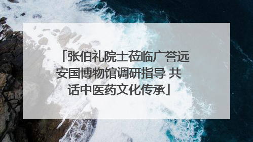 张伯礼院士莅临广誉远安国博物馆调研指导 共话中医药文化传承