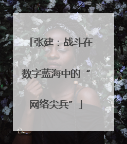 张建：战斗在数字蓝海中的“网络尖兵”