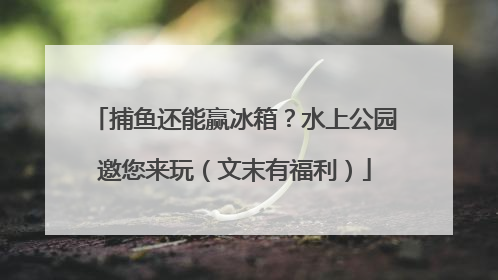 捕鱼还能赢冰箱？水上公园邀您来玩（文末有福利）