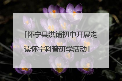 怀宁县洪铺初中开展走读怀宁科普研学活动