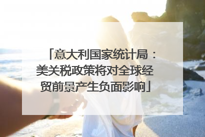 意大利国家统计局：美关税政策将对全球经贸前景产生负面影响