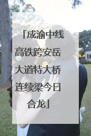 成渝中线高铁跨安岳大道特大桥连续梁今日合龙