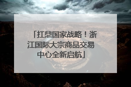 扛鼎国家战略！浙江国际大宗商品交易中心全新启航