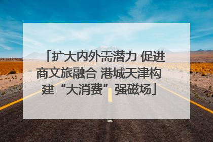 扩大内外需潜力 促进商文旅融合 港城天津构建“大消费”强磁场