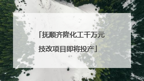抚顺齐隆化工千万元技改项目即将投产