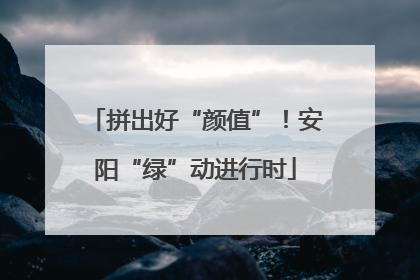 拼出好“颜值”！安阳“绿”动进行时