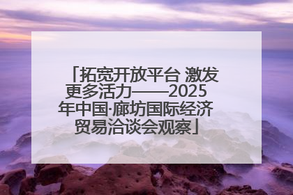 拓宽开放平台 激发更多活力——2025年中国·廊坊国际经济贸易洽谈会观察