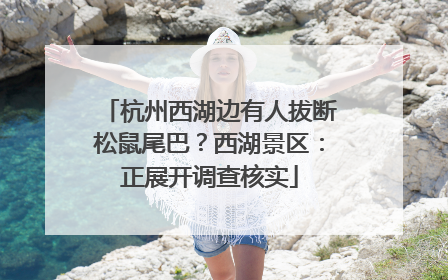 杭州西湖边有人拔断松鼠尾巴？西湖景区：正展开调查核实