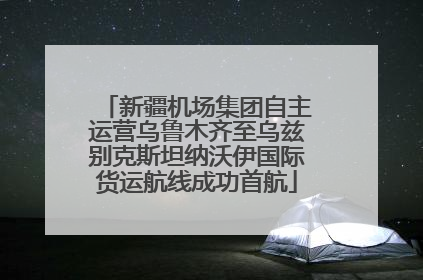 新疆机场集团自主运营乌鲁木齐至乌兹别克斯坦纳沃伊国际货运航线成功首航