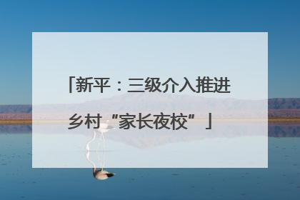 新平：三级介入推进乡村“家长夜校”